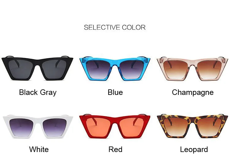 Square Style Sunglasses Woman Brand Designer Retro Sun Glasses Female Plastic Frame Luxury Mirror Oculos De Sol Feminino