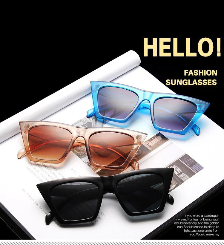 Square Style Sunglasses Woman Brand Designer Retro Sun Glasses Female Plastic Frame Luxury Mirror Oculos De Sol Feminino